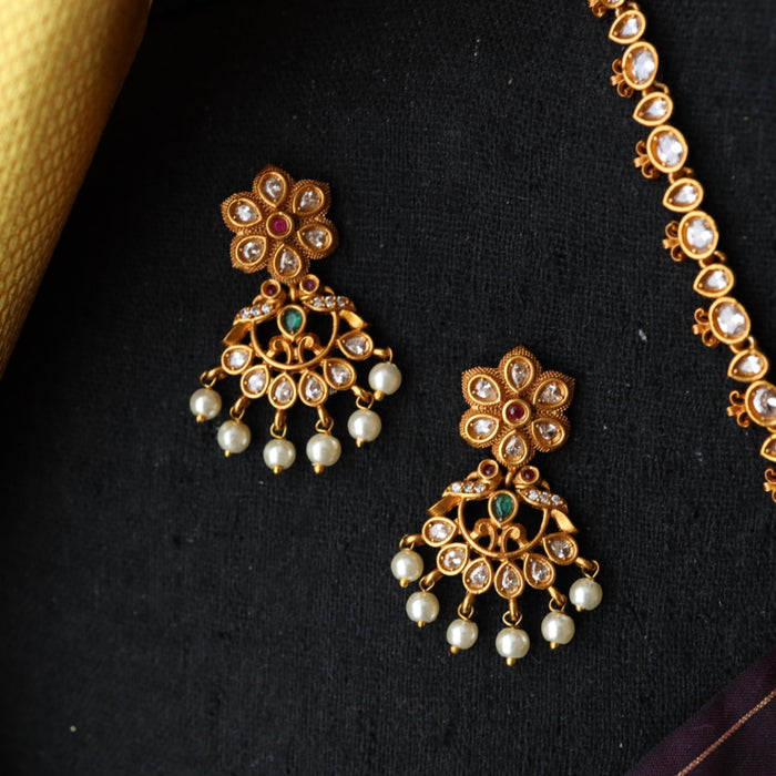 Antique short necklace with earrings SS10072