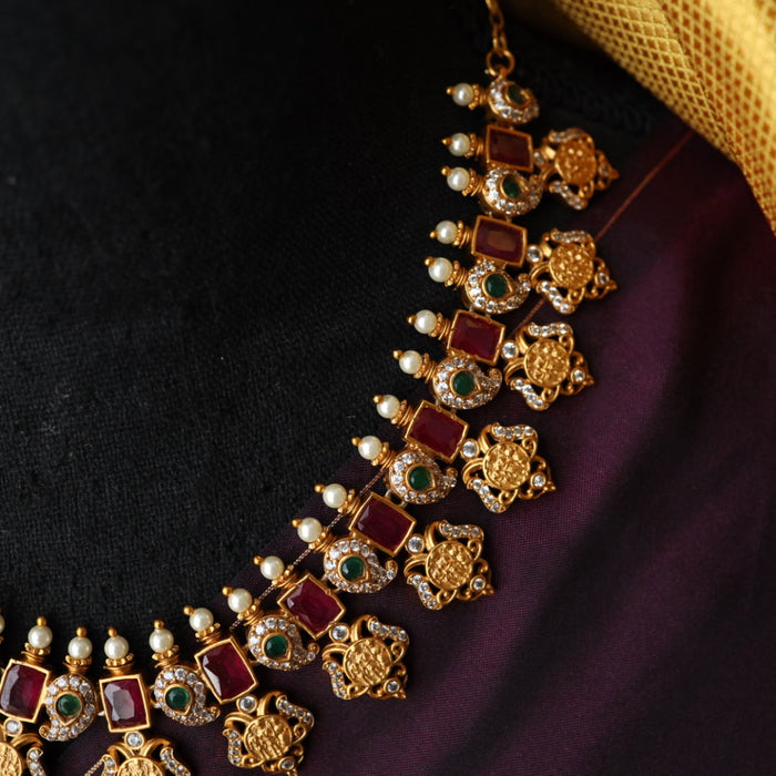 Antique short necklace with earrings SS12051