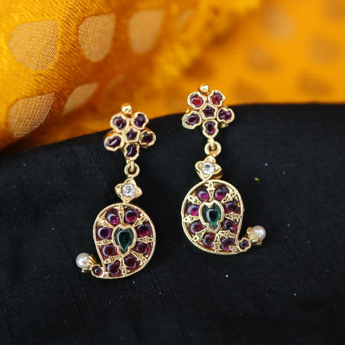 Antique ruby big drop earrings 4666777