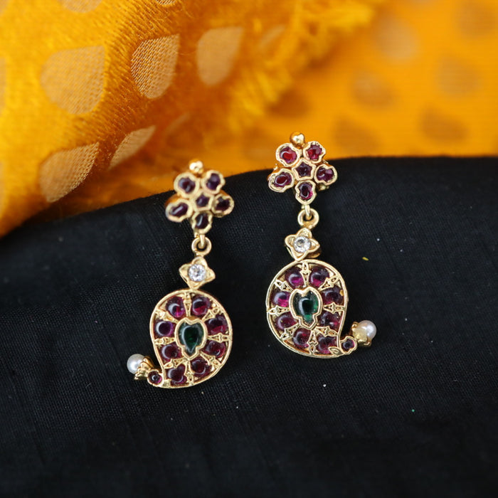 Antique ruby big drop earrings 4666777