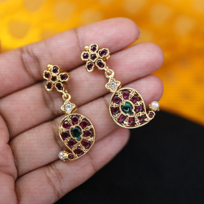 Antique ruby big drop earrings 4666777