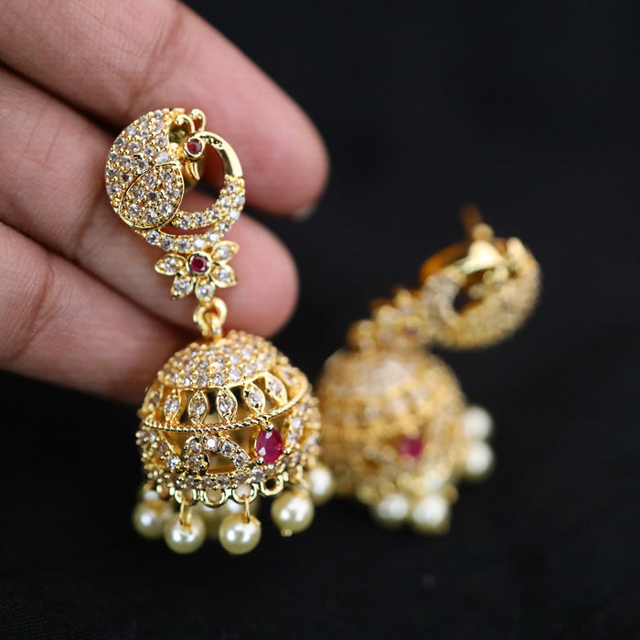 Heritage cz stone jumka earrings 12465