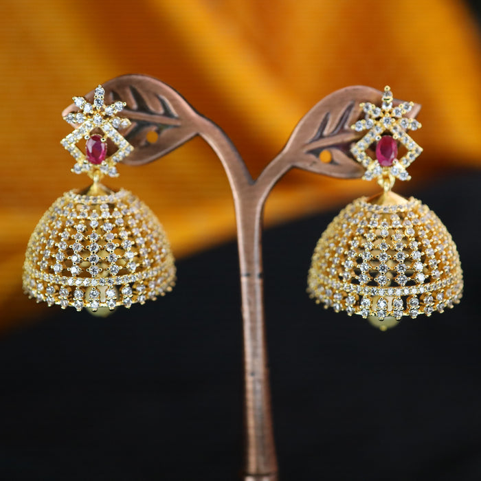 Heritage cz stone jumka earrings 12502