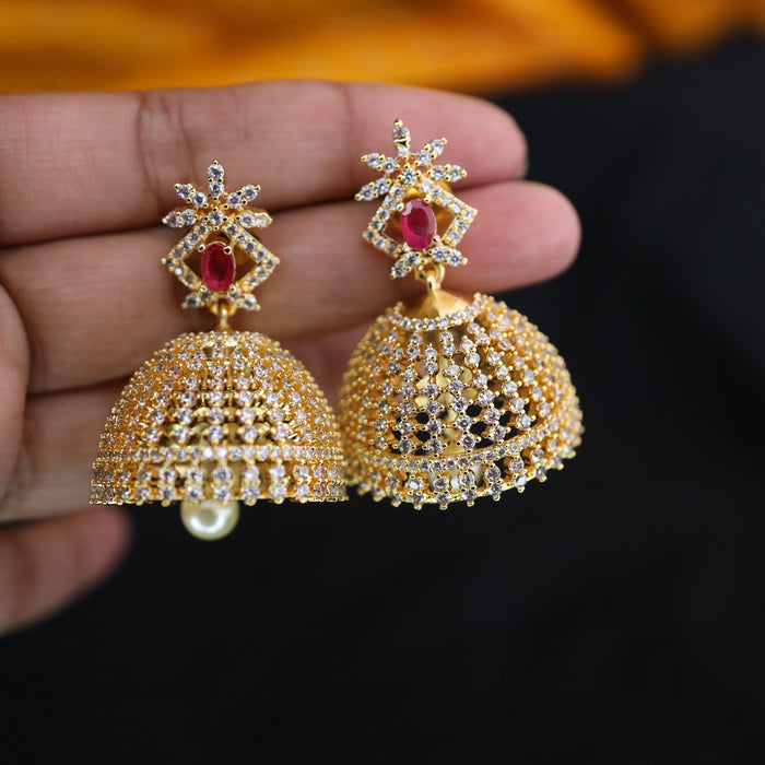 Heritage cz stone jumka earrings 12502