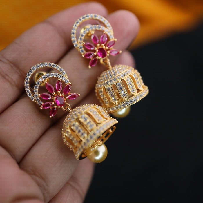 Heritage cz stone jumka earrings 124954