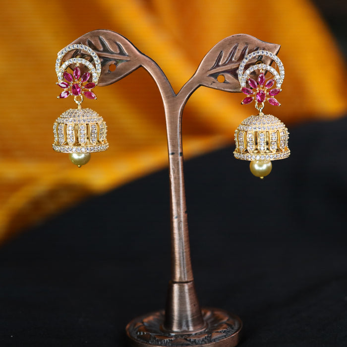 Heritage cz stone jumka earrings 124954