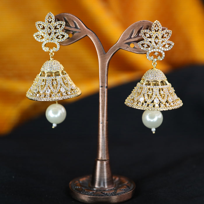 Heritage cz stone jumka earrings 23047