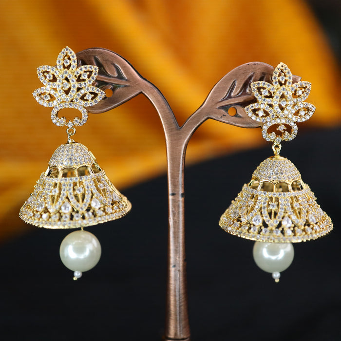 Heritage cz stone jumka earrings 23047