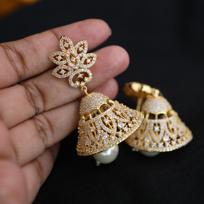 Heritage cz stone jumka earrings 23047