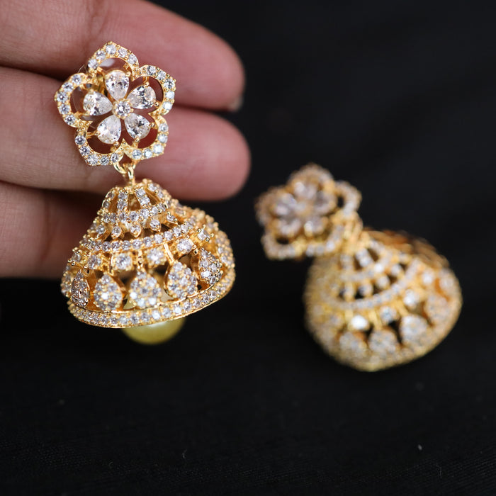 Heritage cz stone jumka earrings 124477