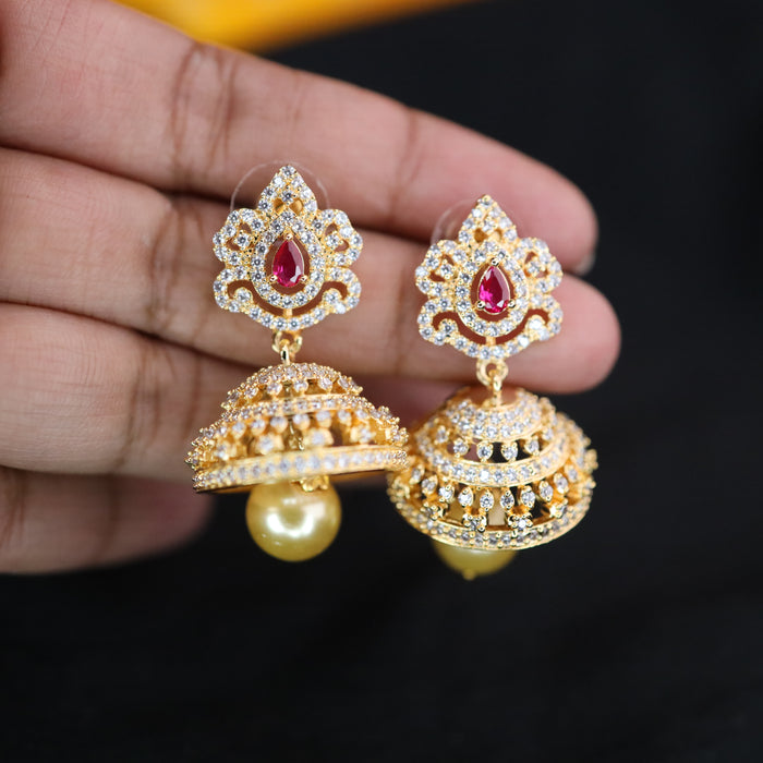 Heritage cz stone Jumka earrings 124465