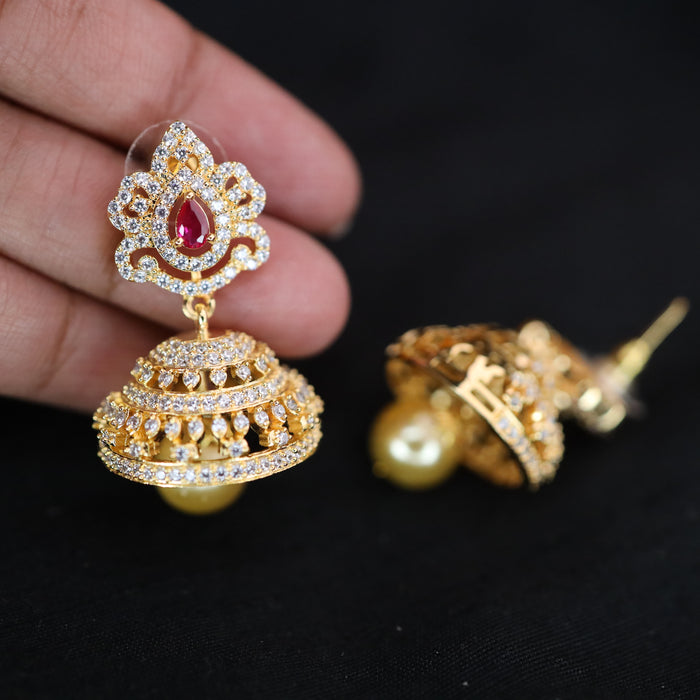 Heritage cz stone Jumka earrings 124465