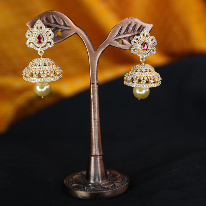 Heritage cz stone Jumka earrings 124465