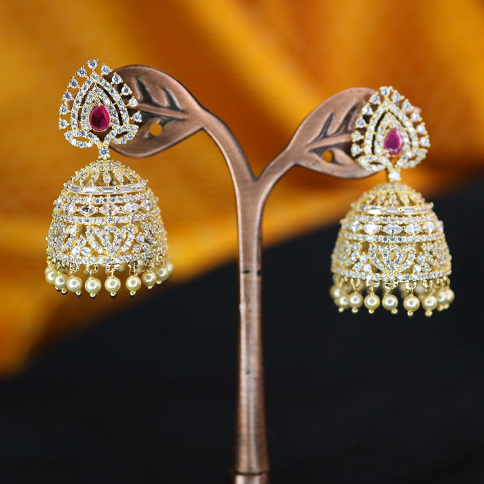 Heritage cz stone Jumka earrings 23034