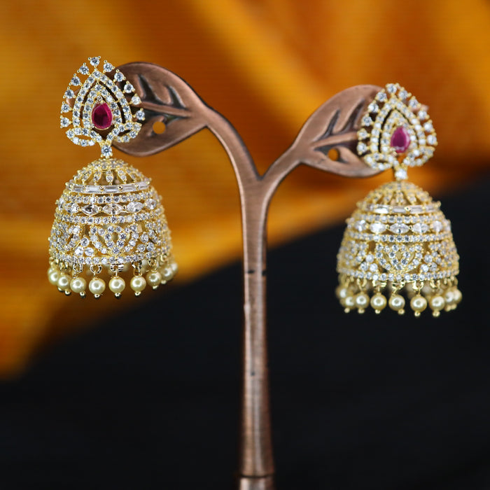 Heritage cz stone Jumka earrings 23034