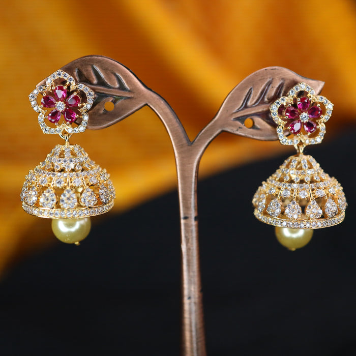 Heritage cz stone Jumka earrings 12515