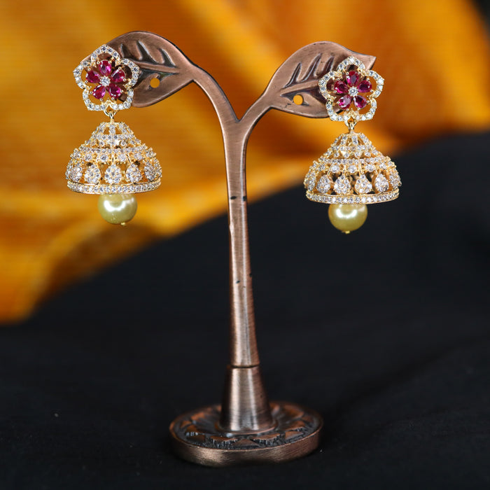 Heritage cz stone Jumka earrings 12515