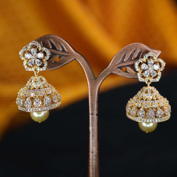 Heritage cz stone jumka earrings 124477