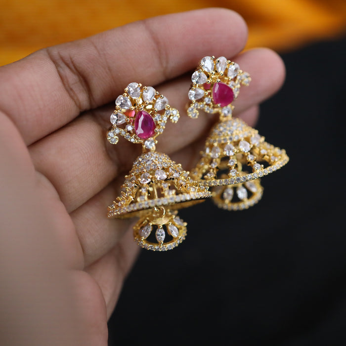 Heritage cz stone Jumka earrings 234571