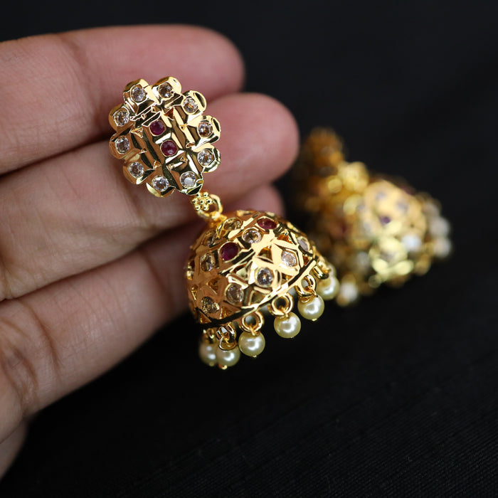 Heritage cz stone Jumka earrings  124458