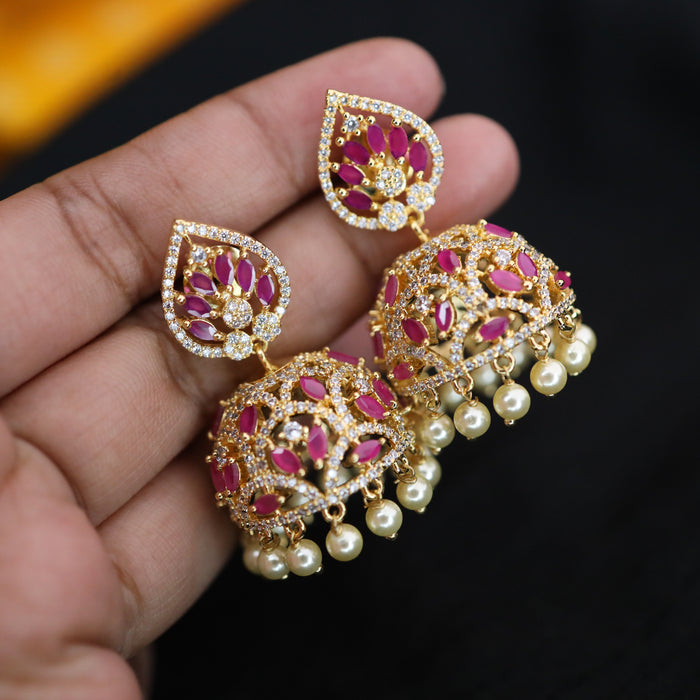 Heritage cz stone Jumka earrings 12420