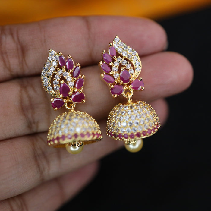 Heritage cz stone Jumka earrings 12419