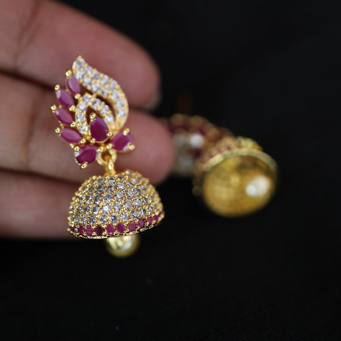 Heritage cz stone Jumka earrings 12419