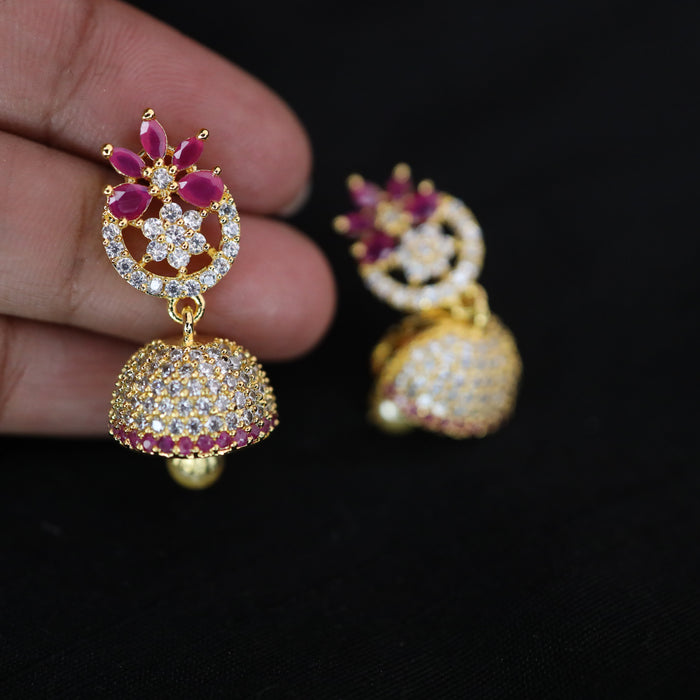 Heritage cz stone Jumka earrings 12416