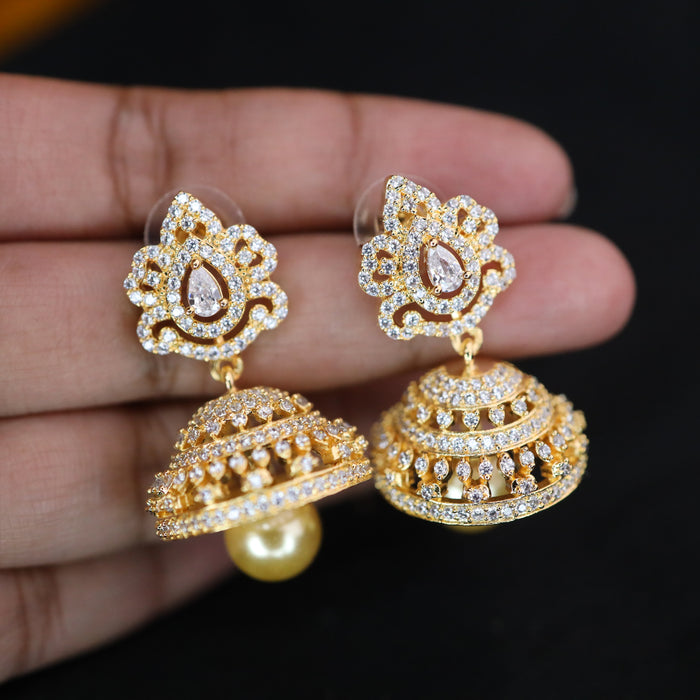 Heritage cz stone Jumka earrings 23051