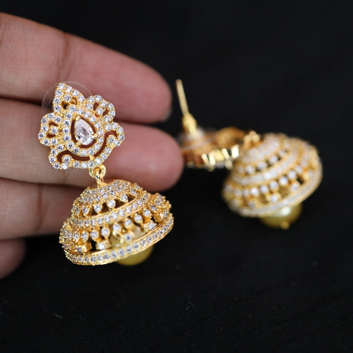 Heritage cz stone Jumka earrings 23051