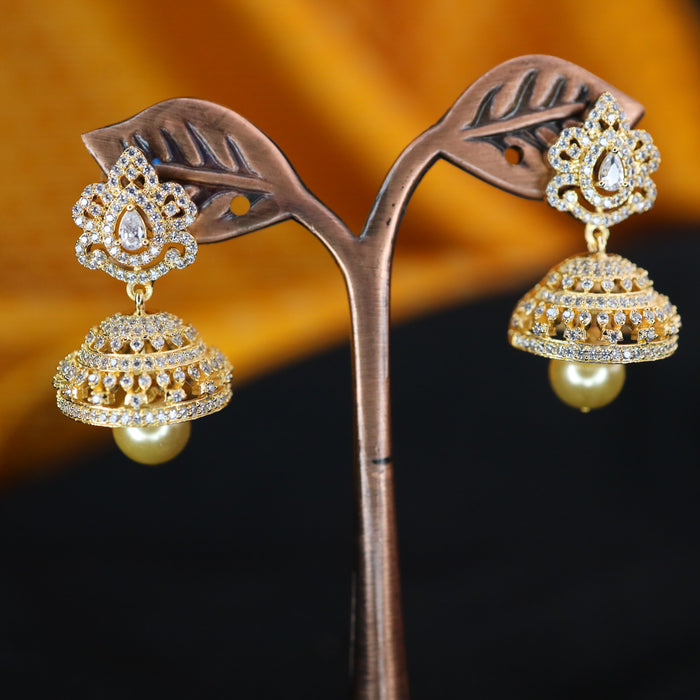 Heritage cz stone Jumka earrings 23051