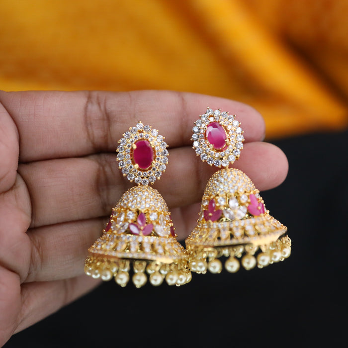 Heritage cz stone jumka earrings 23028