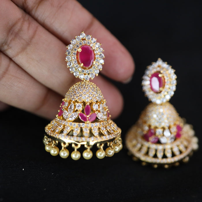 Heritage cz stone jumka earrings 23028