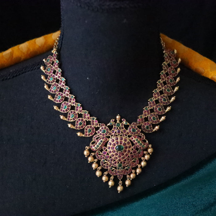 Antique ruby hort necklace and earrings 1671898