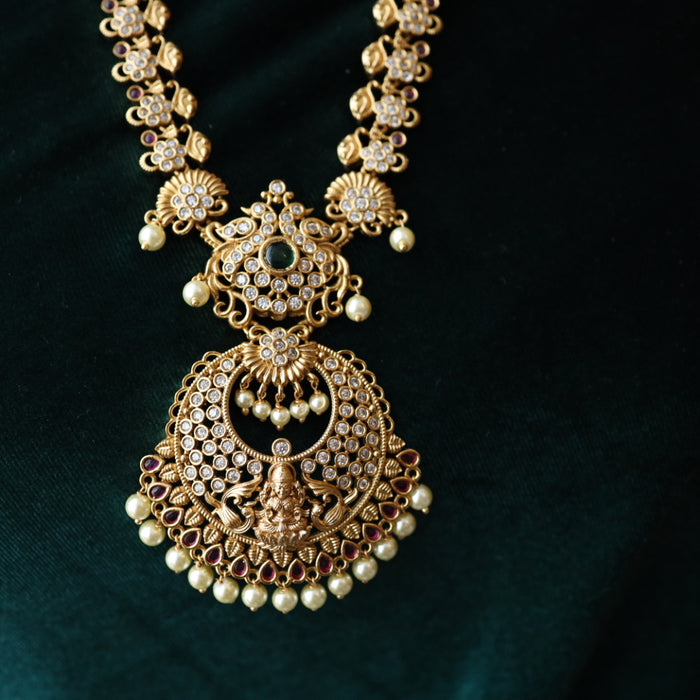 Antique temple long necklace with earrings LL010105