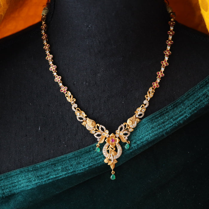 Antique short necklace with earrings TT02045