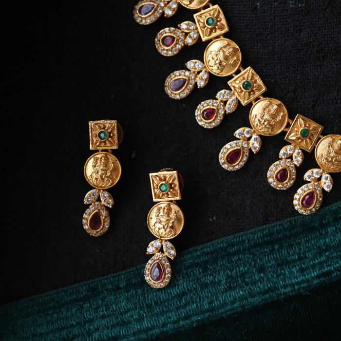 Clearance antique short necklace with earrings C0023
