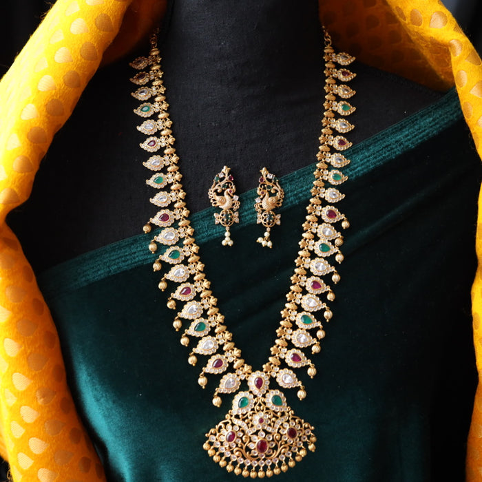 Antique mango long necklace with earrings LL04094