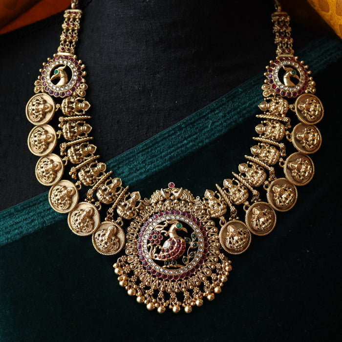 Antique temple short necklace with earrings SS11057