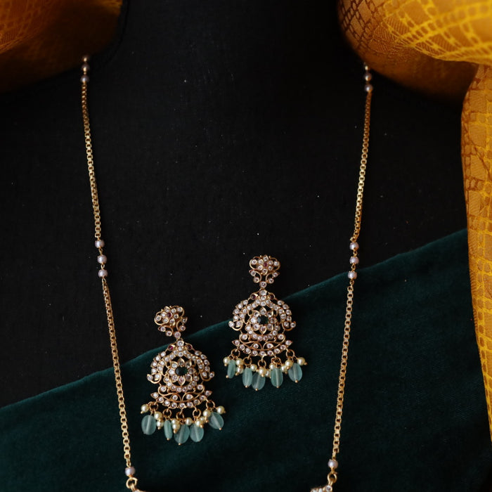 Antique Padakam pearl chain with earrings 2334111
