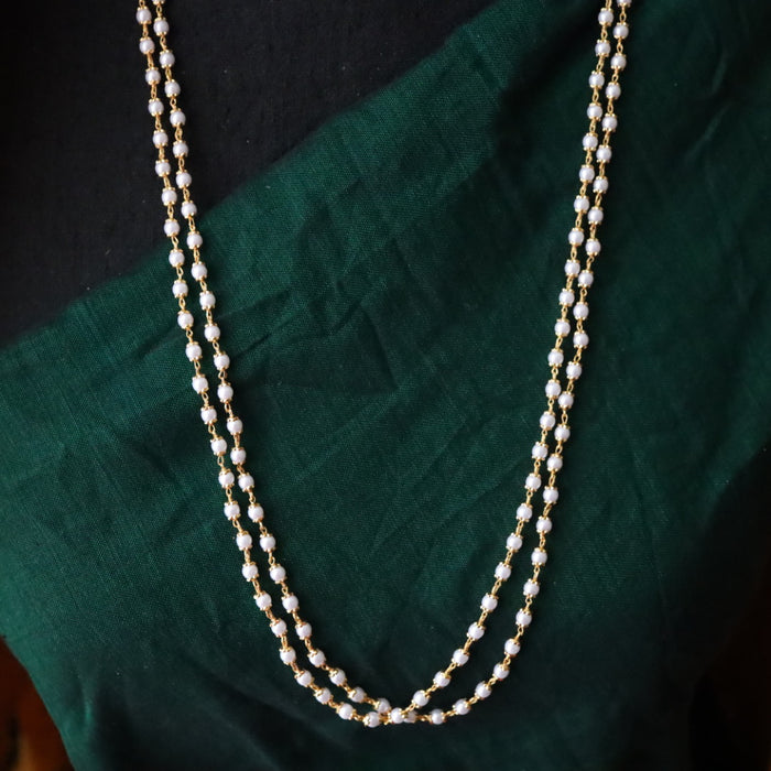 Heritage gold plated pearl chain 1657587