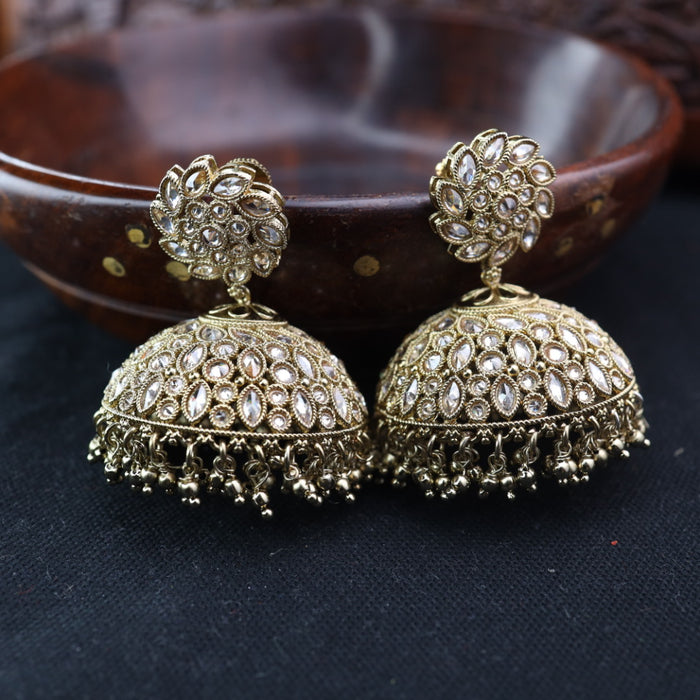 Trendy stone jumka earrings 23044