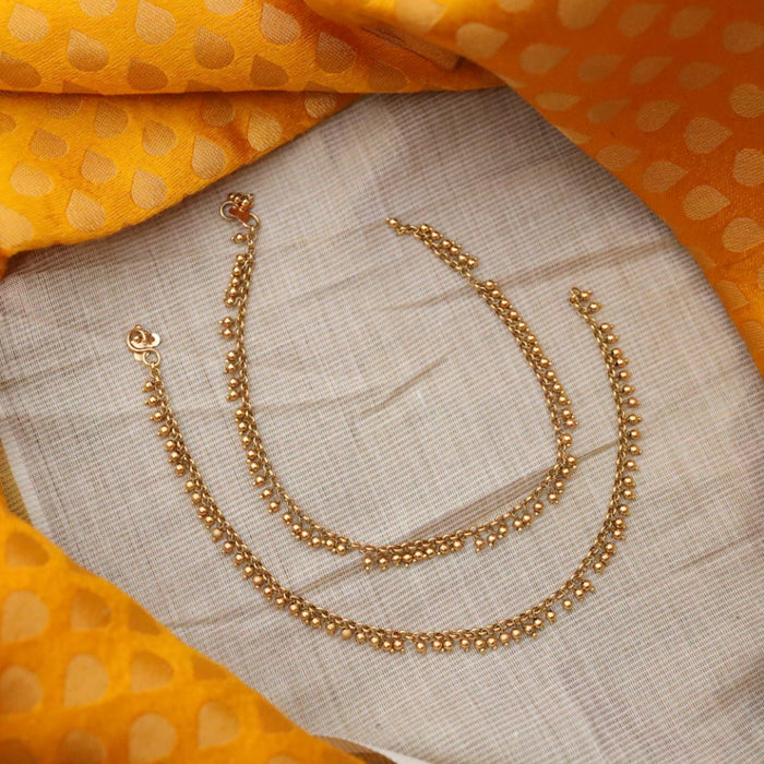 Antique gold traditional anklet AN0015