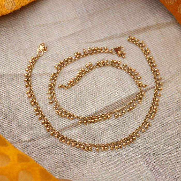 Antique gold traditional anklet AN0015