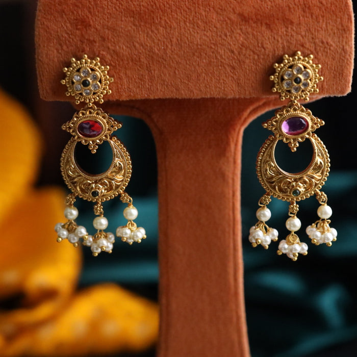 Antique flat jumka earrings 12415