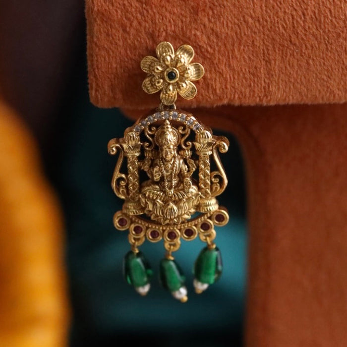 Antique flat earrings 12422