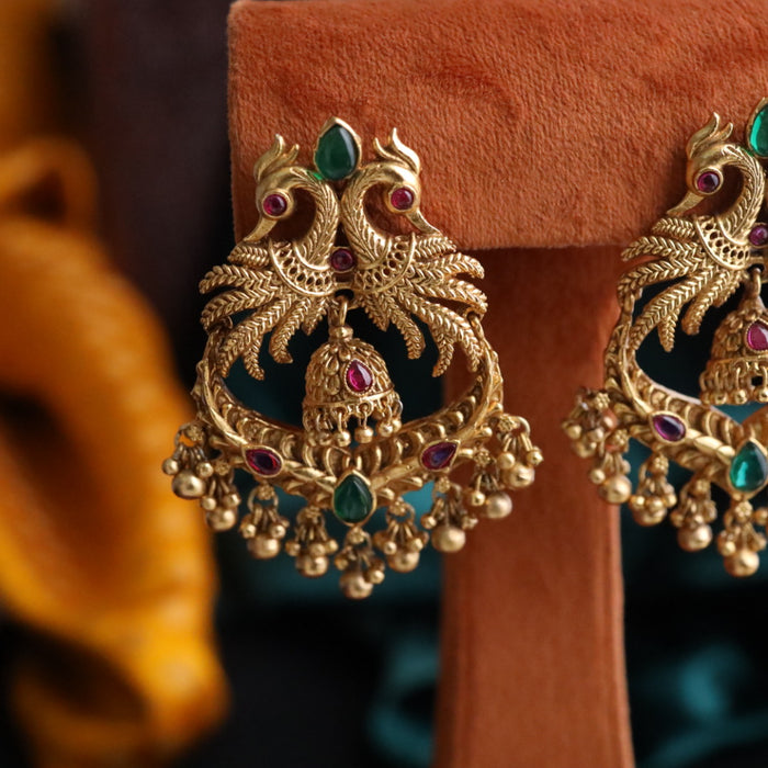 Antique flat earrings 124254