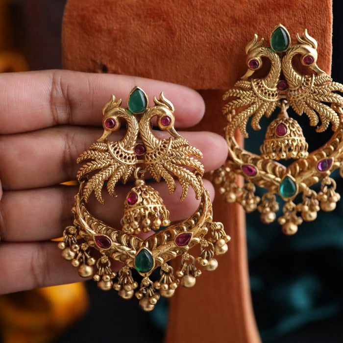 Antique flat earrings 124254