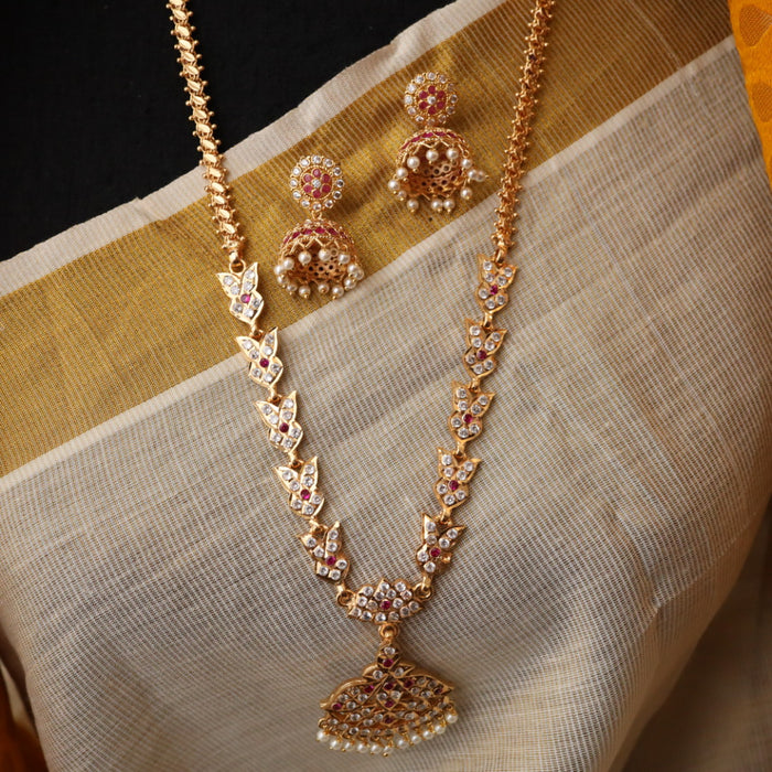 Heritage gold plated necklace with earrings HP013