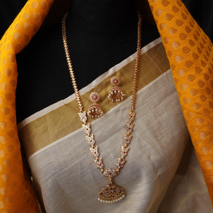 Heritage gold plated necklace with earrings